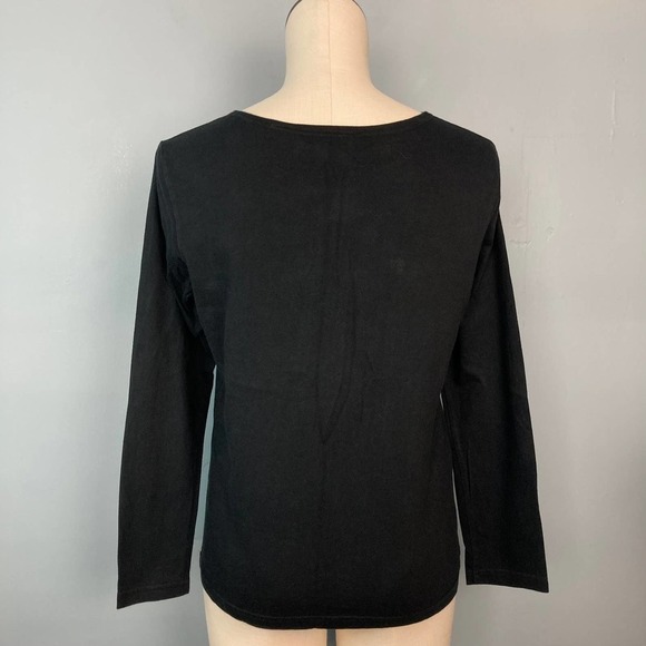 𝅺lemon Grass Studio Christmas Holiday Kitty Cat Long Sleeve T-Shirt Black Size S - Picture 4 of 12